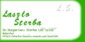 laszlo sterba business card